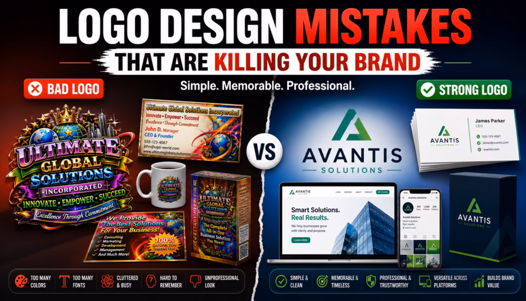 Logo design mistakes that hurt your brand