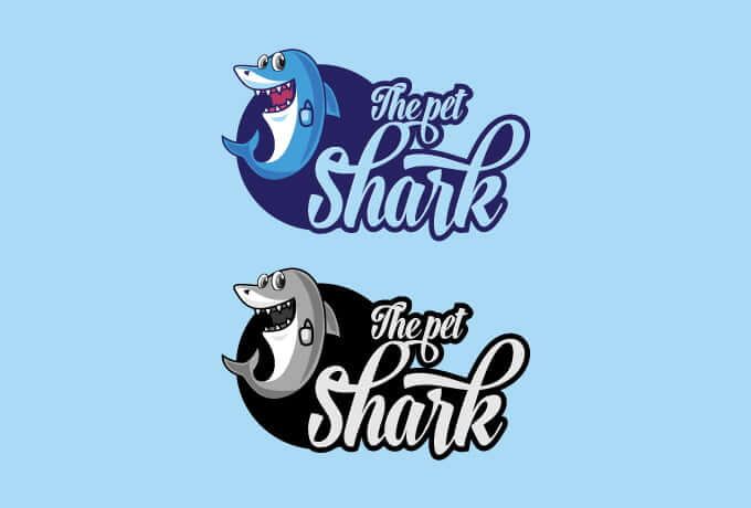 Create two logos for your brand "the best shark" with a money back guarantee using the product "Create A Logo Design for Your Brand | Money Back Guarantee".