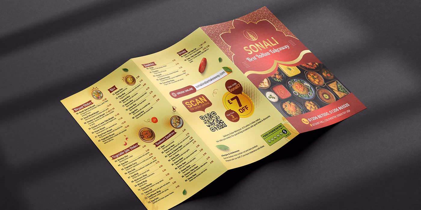 Sonali Indian Takeaway: Brand Identity Design