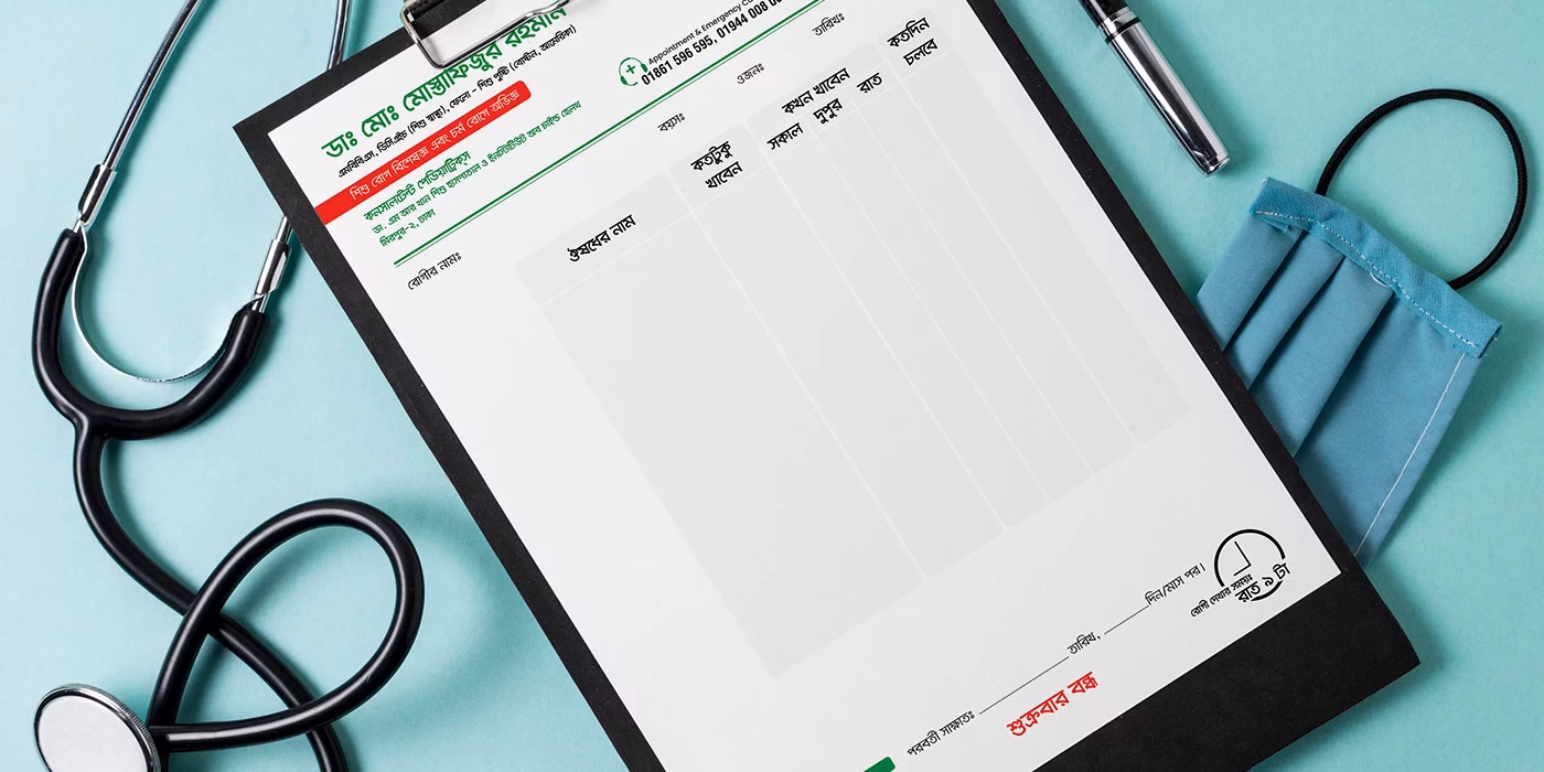 Doctor prescription pad design — professional medical notepad by Tanur Graphics